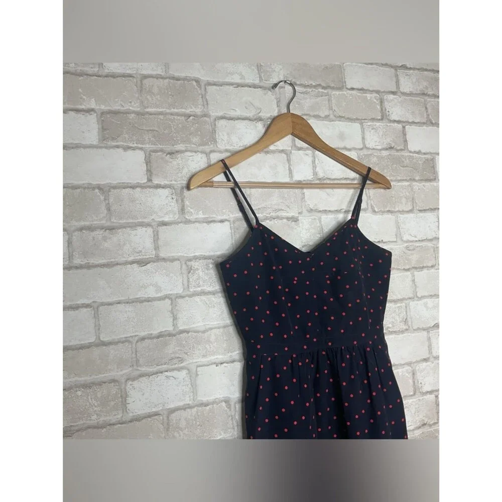 J. Crew Navy Red Polka Dot Mini Dress Size 0